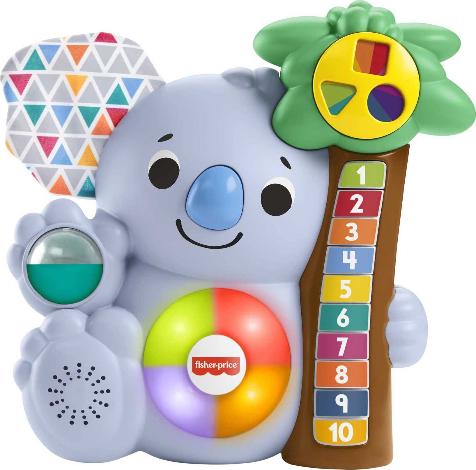 Fisher-Price Linkimals Counting Koala - UK English Edition, Animal-Themed Musical Learning Toy for Baby and Toddler Ages 9 Months and Older