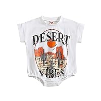 Kupretty Baby Girl Summer Clothes Bubble Oversized Romper T Shirt Short Sleeve Graphic Bodysuit Tops