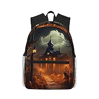 Scary Halloween School Backpack For, Unisex Large Bookbag Schoolbag Casual Daypack For