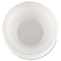 12BWWCR 10-12 oz White Unlaminated Foam Bowl (Case of 1000)