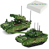 Lingxuinfo 2-in-1 Military Series Tank Building Blocks - Green, 836Pcs Armed Tanks Building Kit, Collectible Model Military Set
