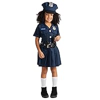 Dress Up America Girl's Police Officer Costume - Halloween Cop Costume for Kids - Dress, Cap, and Belt Set