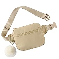 Fanny Packs for Women Men | Large Capacity Crossbody Fashion Chest Waist Pack | Belt Bag with Adjustable Strap for Outdoors/Workout/Traveling/Casual/Running/Hiking-Khaki