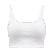 Women's Tank Tops Sleeveless Knit Ribbed Seamless Workout Exercise Yoga Casual Crop Tank Top