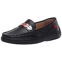 Marc Joseph New York Unisex-Child Leather Made in Brazil Heart Detail Penny Driver Loafer