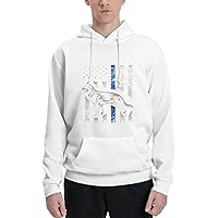 Mens Athletic Hoodie K-9-Blue-Lives-Matter-Thin-Line-Shepherd Gym Long Sleeve Hooded Sweatshirt Pullover With Pocket