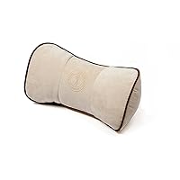 Chairs Recliner Neck Rest Back Pillow Pain Relief Supports Car Airplane Travel Curve Pillow with Adjustable Elastic Strap Head Protector Pillow Beige 1 Piece,Firm One