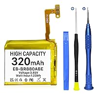 SHENMZ R880 Battery,320mAh (2023 New Upgrade) High Capacity New 0 Cycle Battery Replacement for Samsung Galaxy Watch 4 Classic 42mm EB-BR880ABY SM-R880 SM-R885 with Tools Kit