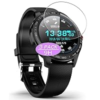 [3 Pack] Tempered Glass Screen Protector, Compatible with Smartwatch smart watch LEMFO L9 9H Film Protectors