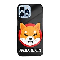 NEzih Shiba Inu Token Crypto Coin Compatible with iPhone 13 Pro/pro Max Glass Case Bumper Protective Slim Shatterproof Shockproof Scratch Resistant Not Yellowing