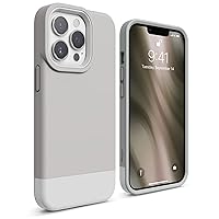 elago Glide Armor Case Designed for iPhone 13 Pro Case, Drop Protection, Shockproof Protective TPU Cover, Upgraded Shockproof, Mix and Match Parts, Enhanced Camera Guard [Stone/White]