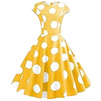 Vintage Dresses for Women 1950s Floral Print Swing Sundresses Rockabilly Cocktail Prom Tea Party 50s Outfits