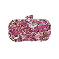 Crystal Purse Bride's Wedding Party Wallet Wallet Gala Pack Diamond Bird Crystal Handbag Crystal Wallet (Color : 01)