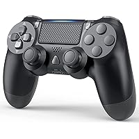 Wireless PS4 Controller,NICE NEW BEE PS4 Remote Joystick Controller with Dual Vibration,Auto Fire Turbo Button and 6-Axis Motion Sensor,Gaming Controller Compatible with PlayStation 4/Pro/Slim White+Black 