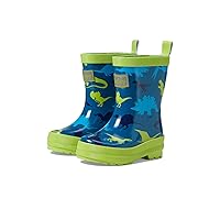 Hatley Boy's Real Dinos Shiny Rain Boots (Toddler/Little Kid/Big Kid)