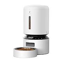 Automatic Cat Feeder, Automatic Dog Feeder with Freshness Preservation, 5L Timed Cat Feeders for Dry Food, Up to 6 Meals Per Day, Granary Pet Feeder for Cats/Dogs