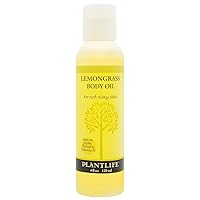 Plantlife Lemongrass Body Oil - Formulated for Soft and Silky Skin Using Rich Plant Oils That Absorb and Leave a Light Aroma on the Skin - Made in California 4 oz