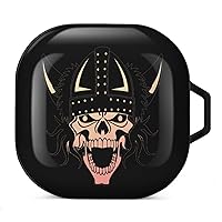 Viking Skull Norse Mythology Pattern Printed Bluetooth Case Cover Hard PC Headset Protective Shell for Samsung Headset
