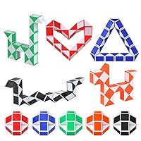 24 Pack 24 Blocks Magic Speed Cube, Mini Snake Twisty Puzzle Toys for Children's Intelligence Development Party Bag Fillers Party Favour(Random Colors)