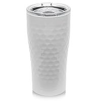 Seriously Ice Cold SIC 20 Oz. Double Wall Vacuum Insulated 18/8 Stainless Steel Travel Tumbler Mug | Powder Coated with Splash Proof BPA Free Lid | Coffee, Tea, Wine, and Cocktails (Dimpled Golf)