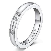 Custom4U Birthstones Rings Customized 1-3 Stones Name Grandmother Mother Dauthter Rings Sterling Silver/Stainless Steel Size 5-11 Personalized Promise Rings for Women Girls Her