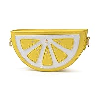 Freie Liebe New Cute Watermelon Lemon Shaped Crossbody Clutch Purse Bag Fruit Style Purse Mini Shoulder Bag