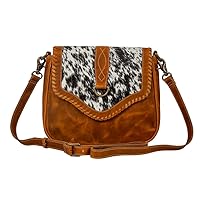 Western Leather Shoulder Bag for Women - Upcycled Hairon Purse Handbag