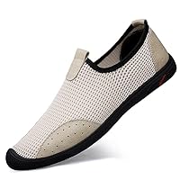 Men's Lightweight, Quick-Drying Water Shoes with Breathable Fabric Uppers and Non-Slip Rubber Soles