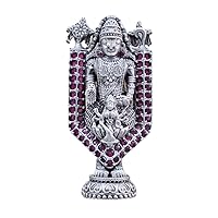 Balaji Idol in Pure 925 Silver/Lord Tirupati Balaji Venkateshwara in Silver Hindu Religion God Idol Sculpture Statue 2.25 Inch (30 GMS)