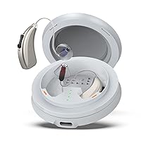 Hearing Aids for Seniors Rechargeable with Noise Cancelling, Receiver-In-Canal (RIC) Hearing Aids with Three Noise Reduction Modes, Dual Microphone, OTC (Champagne)