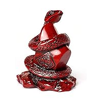Chinese Zodiac Red Resin Animal Decoration New Year Gift Car Garden Feng Shui Decoration Zodiac Figurines Home Collectibles Wealth Lucky Desktop Mascot,Snake