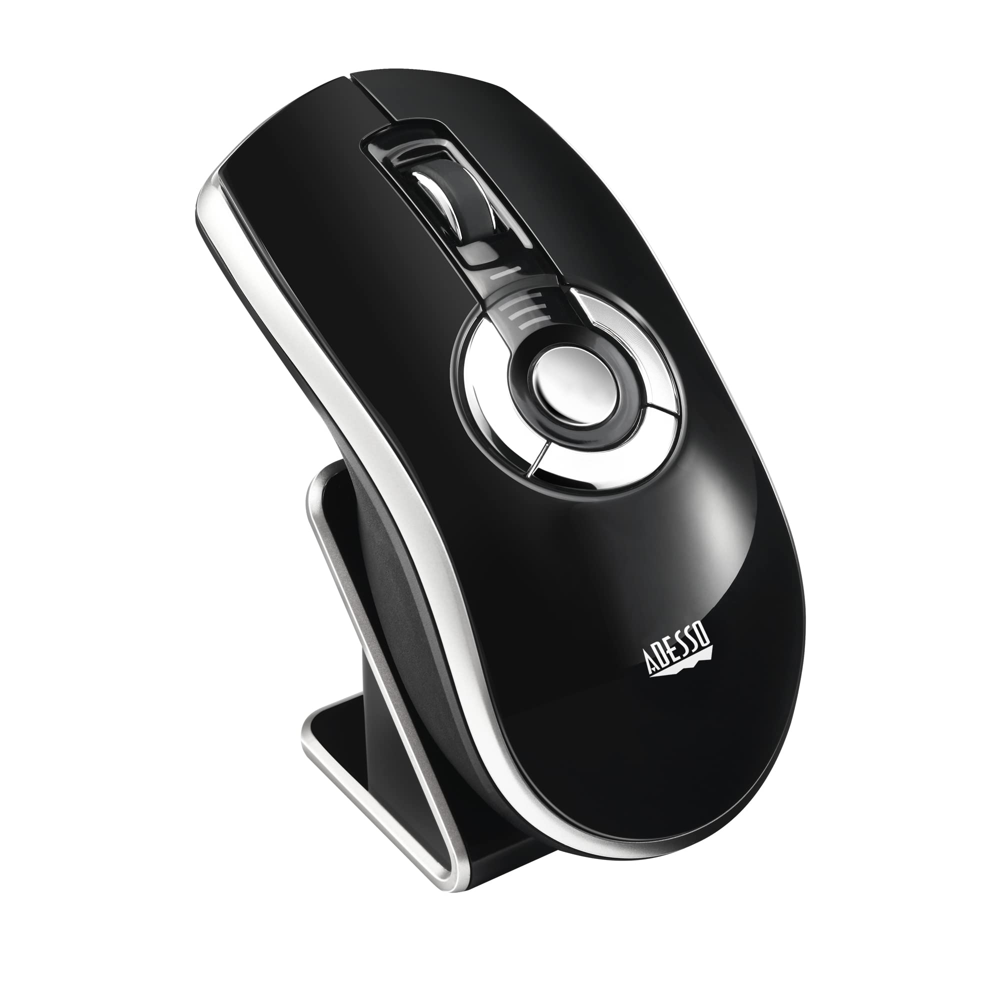 Adesso Air Mouse Elite Wireless Presenter Mouse, 2.4 GHz Frequency/100 ft Wireless Range, Left/Right Hand Use, Black