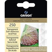 Canson Self Adhesive Photo Corners, Transparent