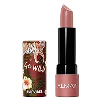 Almay Lip Vibes Lipstick with Vitamin E Oil & Shea Butter, Matte Finish, Hypoallergenic, Treat Yourself, 0.14 Oz