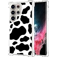 Galaxy S24 Ultra Case Cow Cute Design, Girly for Women Girls Case Compatible with Samsung Galaxy S24 Ultra Cow Print (Not Clear)