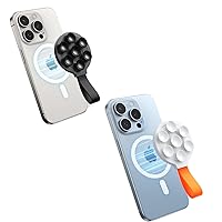 JOYROOM Magnetic Suction Phone Mount, Suction Phone Case Mount Holder Grip with Silicone Loop, Anti-Slip Hands-Free Mirror Shower Wall Phone Holder for iPhone & Android, TikTok |Videos|Selfies