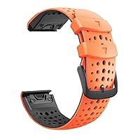 26 22mm Silicone Wristband for Garmin Fenix 6 6XPro 5X 5 Plus/Forerunner 935 GPS MK1 D2 Quick Release Easyfit Watch Strap (Color : F, Size : 26mm Fenix 3 3HR D2)