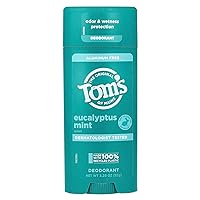 Tom's of Maine Complete Protection Aluminum-Free Natural Deodorant, Eucalyptus Mint, 3.25 OZ