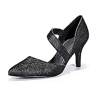 Closed Pointed Toe Chunky Block Heel High Heels for Women Sexy Elegant Formal Work Office Ladies Dress Shoes