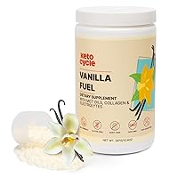 Keto Cycle Low Carb Protein Powder MCT Oils & Electrolytes Powder - Keto Vanilla Collagen Powder - Keto Protein Powder - Gluten Free Keto Collagen Peptides in Keto Shake & Coffee (20 Servings)