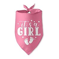 It's a Girl Gender Reveal Dog Bandana Baby Announcement Dog Bandanas Puppy Bandana Pink Dog Bandana Photo Prop Pet Scarf Accessories for Pet Dog Lovers Gifts