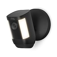 Ring Spotlight Cam Pro, Wired | 3D Motion Detection, Two-Way Talk with Audio+, and Dual-Band Wifi (2022 release) - Black