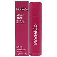 ModelCo Magic Balm - Glides On Effortlessly And Absorbs Instantly - Locks In Hydration For Hours - Multi-Purpose Tool - Lanolin Enriched Formula - Non-Greasy, Non-Sticky Formula - Coconut - 0.49 Oz