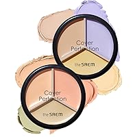 Cover Perfection Triple Pot Concealer 03 Correct Up Beige + 04 Tone Up Beige - Fair to Light Skin Tone - 3 Color Full Coverage Concealer - Covers Pigmentation&Blemish Spots,Corrects Skin Tone