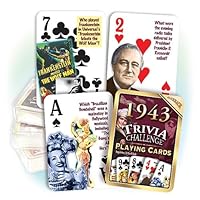 Flickback 1943 Trivia Playing Cards Birthday