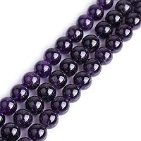 GEM-Inside Genuine Amethyst Gemstone Loose Beads AAA Grade 14mm Natural Dark Purple Crystal Energy Stone Power Beads for Jewelry Making 15