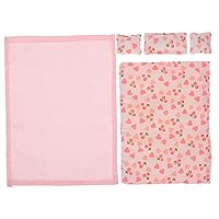 1 Set Doll House Sheets Doll House Quilt Échelle Doll House Bed Dollhouse Small Blanket Literies Bedding for Doll House De Doll House Accessories À Maison Furniture Pink Mini Cloth