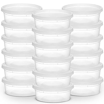 Mua Deli Food Containers with Lids - 8 oz 60 Sets- Ideal for Food, Snacks,  Takeout, Meal Prep - 1 Cup Small Durable Clear Containers for Food -  Stackable and Durable, Freezer