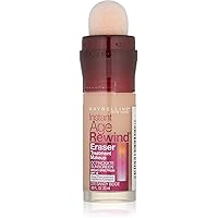 Instant Age Rewind Eraser Treatment Makeup with SPF 18, Anti Aging Concealer Infused with Goji Berry and Collagen, Sandy Beige, 1 Count