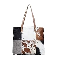 Myra Bag Women's Cowhide Patch Tote Brown One Size